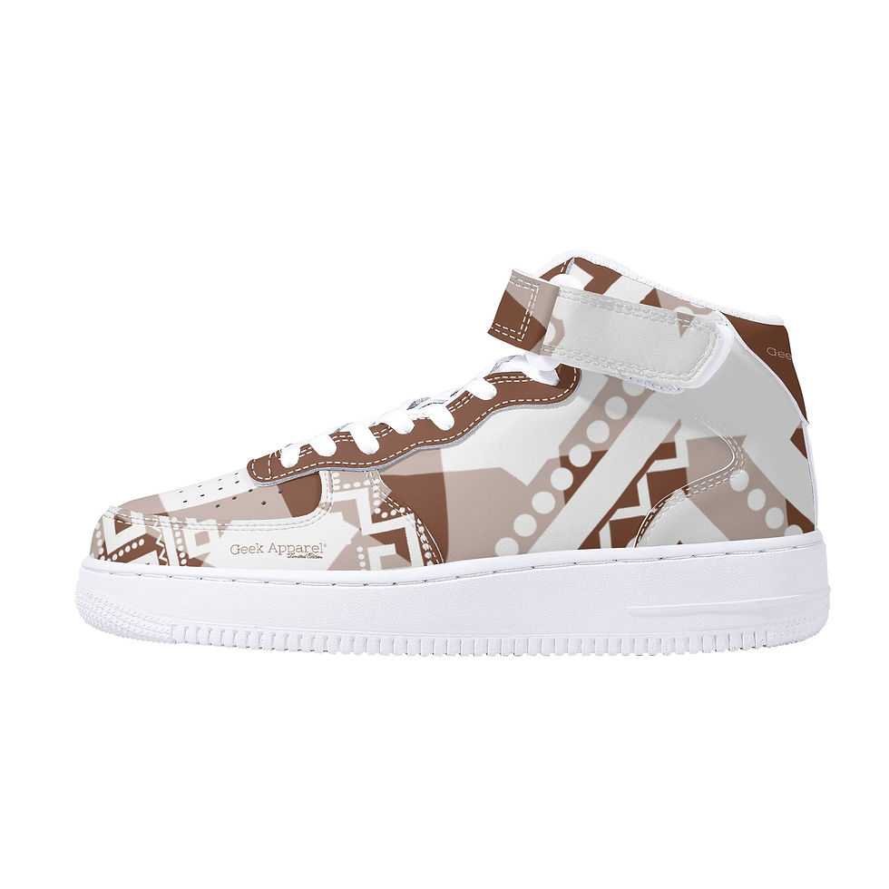 Thumbnail: Geek Apparel Next-Level Tip-It-Red Signature High Top Leather Sneakers