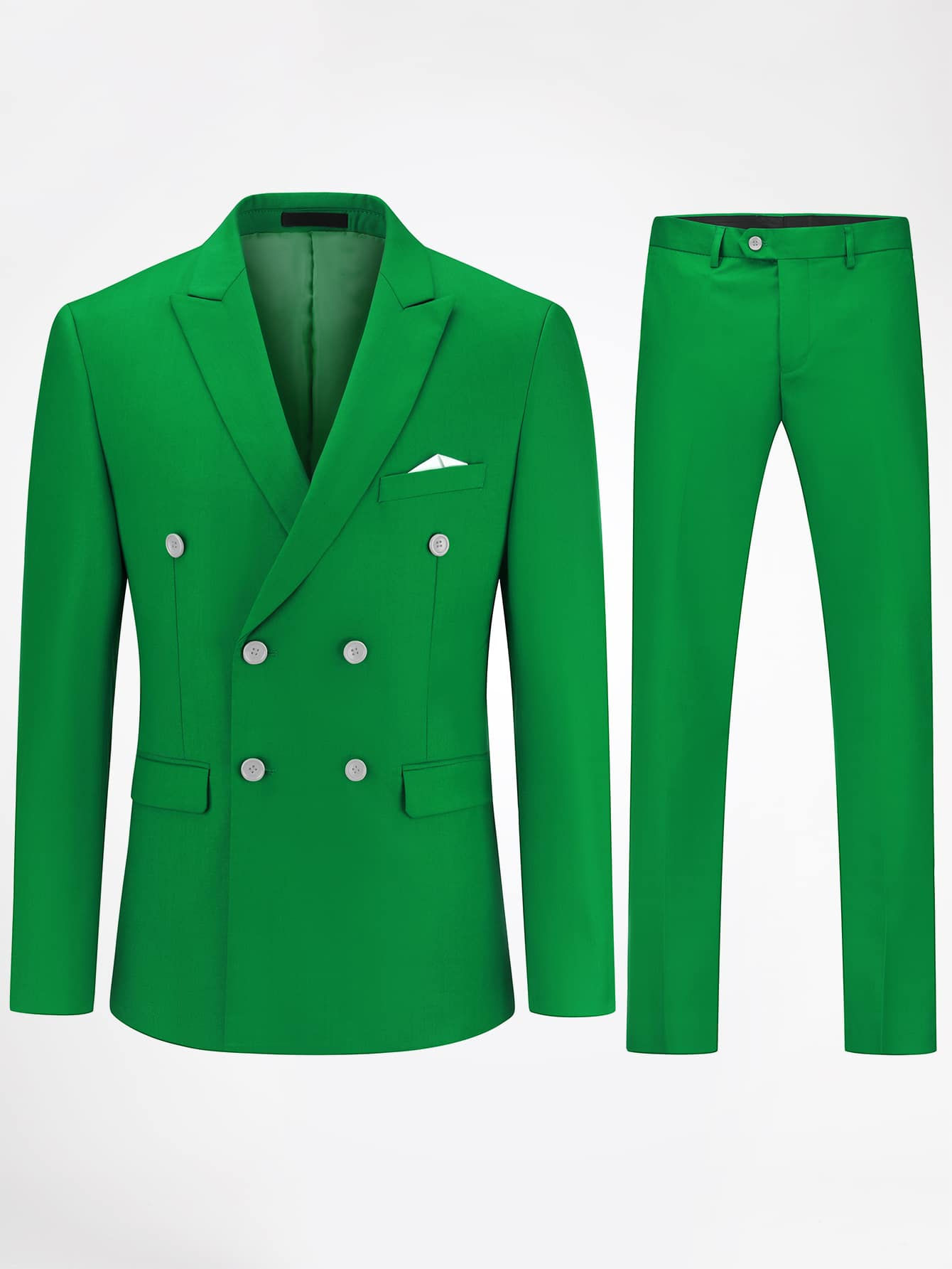 CLOUDSTYLE Men Button Front Blazer & Tailored Pants