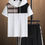 Thumbnail: Men Colorblock Tee & Track Shorts Set