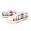 Thumbnail: White and Orange Striped Casual Sneaker Men's Classic Canvas Shoes (Model 018)