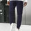 Thumbnail: Men Solid Drawstring Waist Slant Pocket Sweatpants