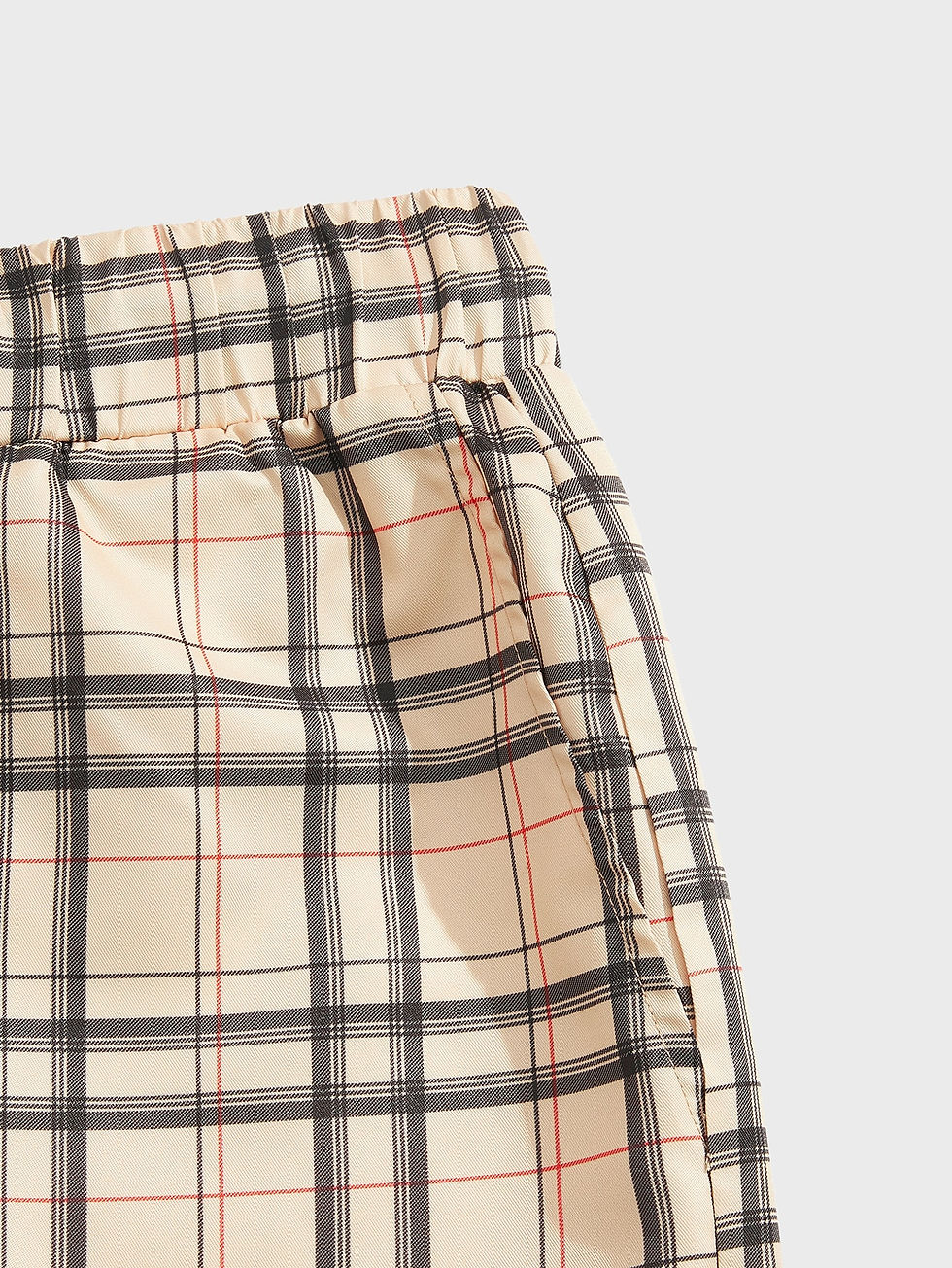 Thumbnail: SHEIN Men Plaid Print Tee & Drawstring Waist Shorts
