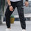 Thumbnail: Men Drawstring Waist Cargo Pants
