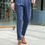 Thumbnail: Men Buckled Detail Suit Pants
