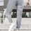 Thumbnail: Men Drawstring Waist Slant Pocket Sweatpants