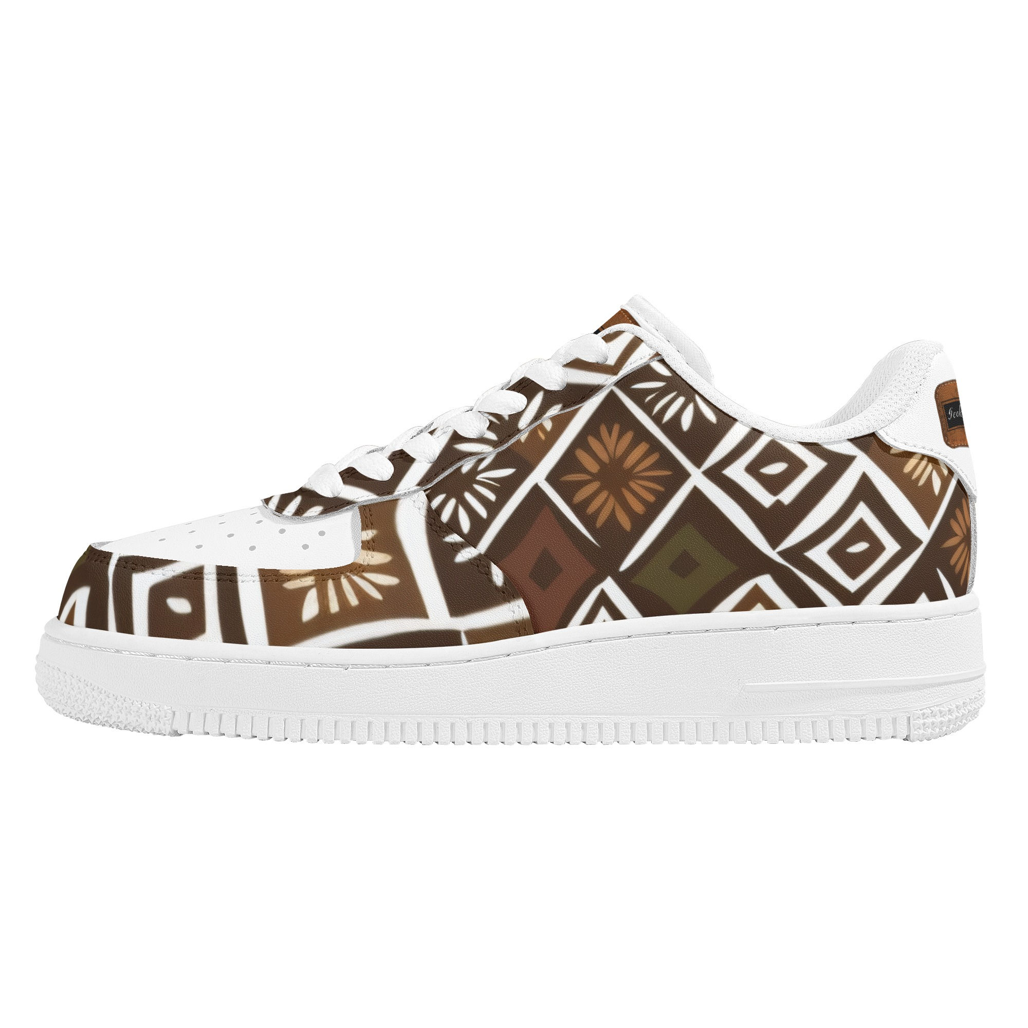 Geek Apparel Fall-In-Line Earth-Tone Low Top Leather Shoes