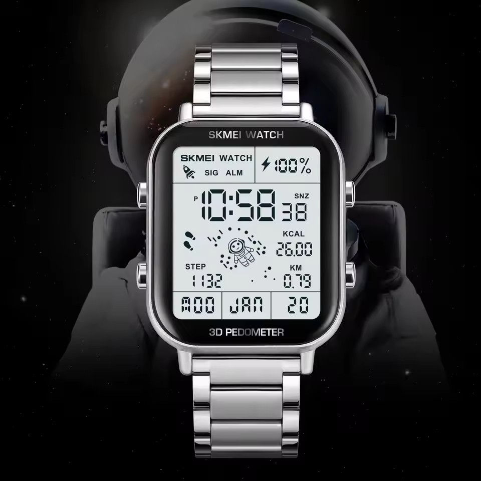 Thumbnail: Best Quality Skmei 1888 Sport Digital Wrist Watch Men New Upgrade 3D Pedometer L