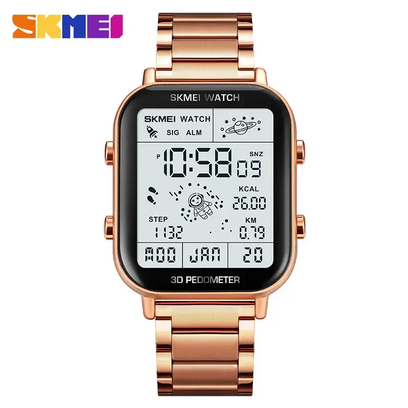 Thumbnail: Best Quality Skmei 1888 Sport Digital Wrist Watch Men New Upgrade 3D Pedometer L