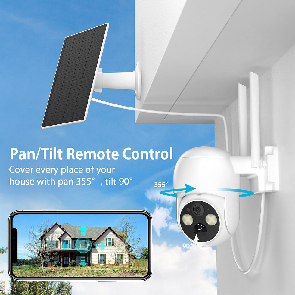 Thumbnail: WOOLINK WiFi PTZ Camera Outdoor Wireless Solar IP Camera 4MP Built-in Battery Po