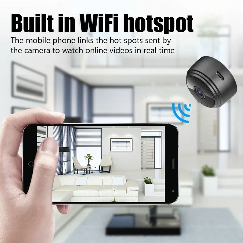 Thumbnail: A9 WiFi Mini Camera Wireless Video Recorder Security Protection Camera Smart Hom