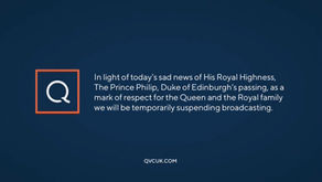Channels suspend broadcasts as mark of respect following Death of HRH The Duke of Edinburgh