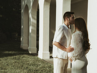 Golden Hour at Newfields: A Maternity Session with the Kassym Family