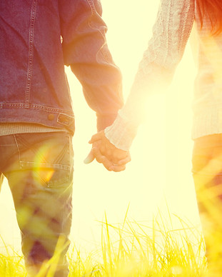 Holding Hands in the Sunshine