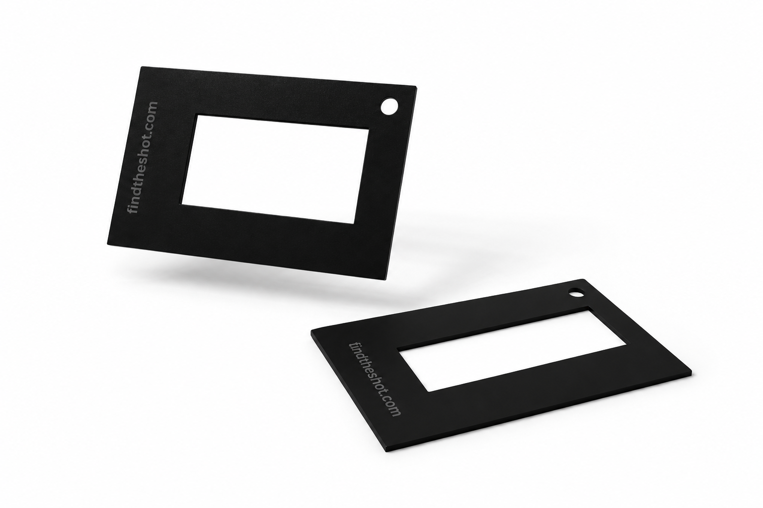 FIND THE SHOT black viewfinder cards, 16:9 and widescreen