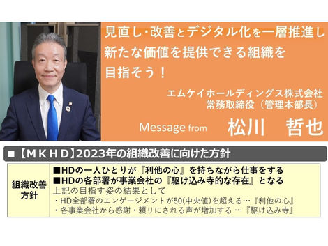 23年度〈下半期〉【MKHD】部門方針メッセージ