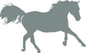 Warmblood horse icon reflecting elegance, athleticism, and performance in equestrian business branding.