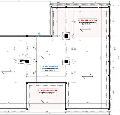 plan structurel des fondations