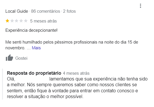 como responder uma avaliação negativa no google meu negócio
