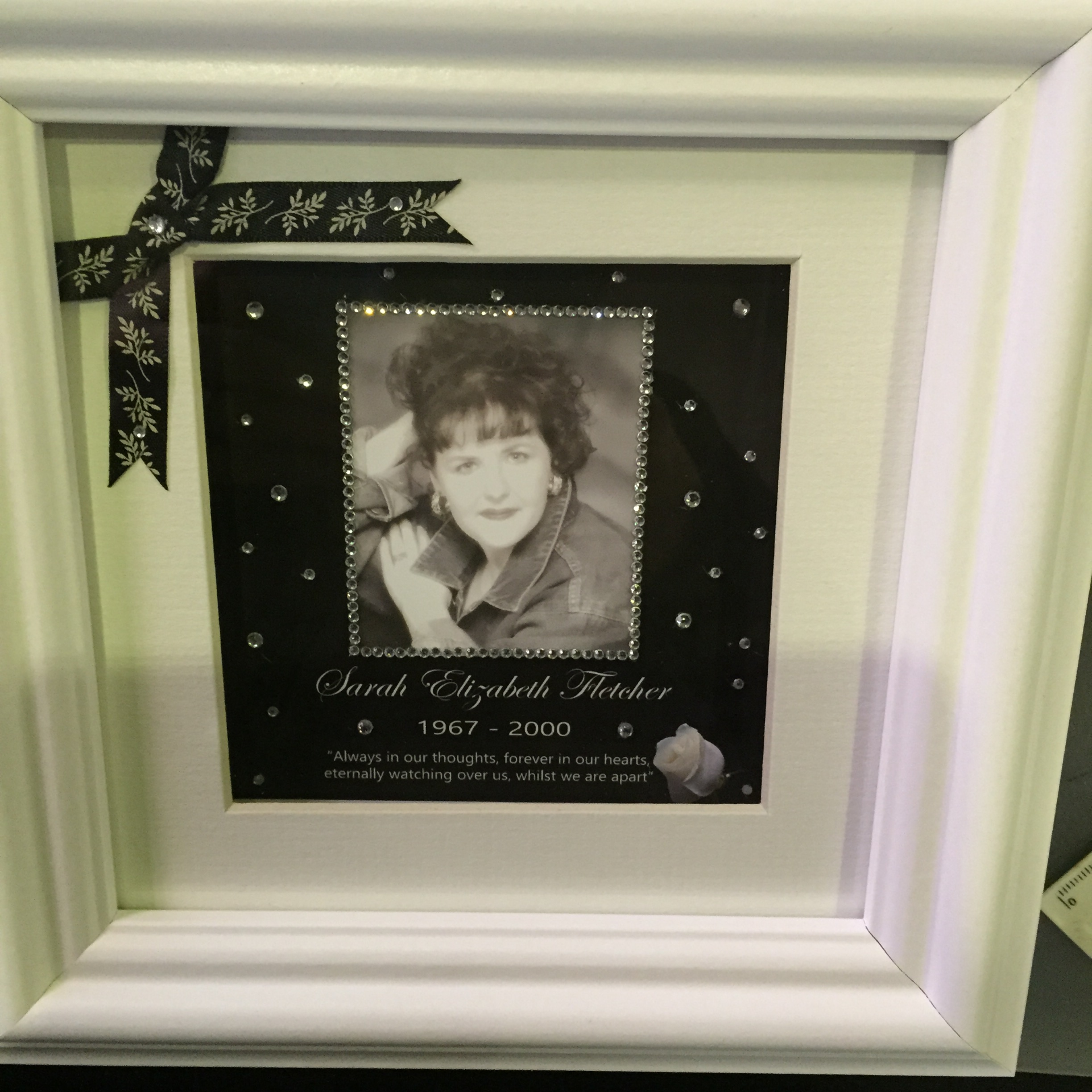 7.8" x 7.8" WHITE Box Frame - Precious Tribute