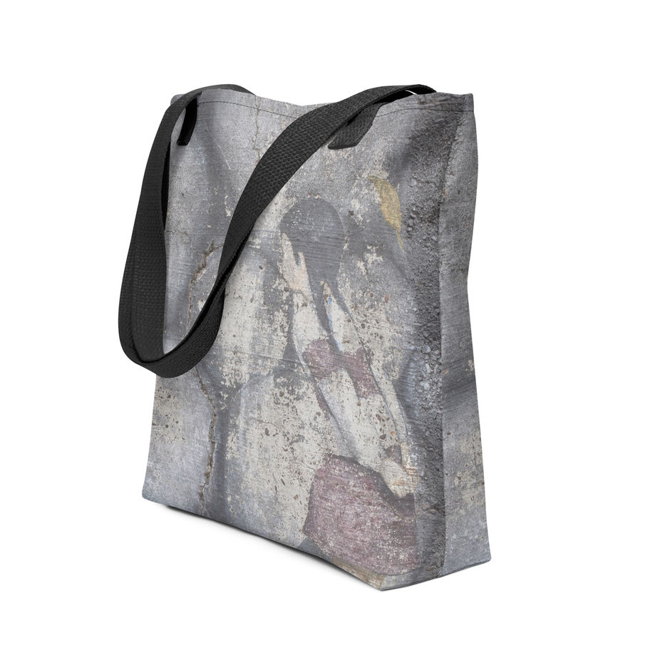 Tote bag japon wall painting noir vue blank