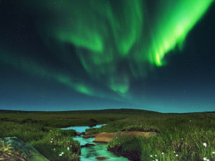 Aurore boréale au Nunavik