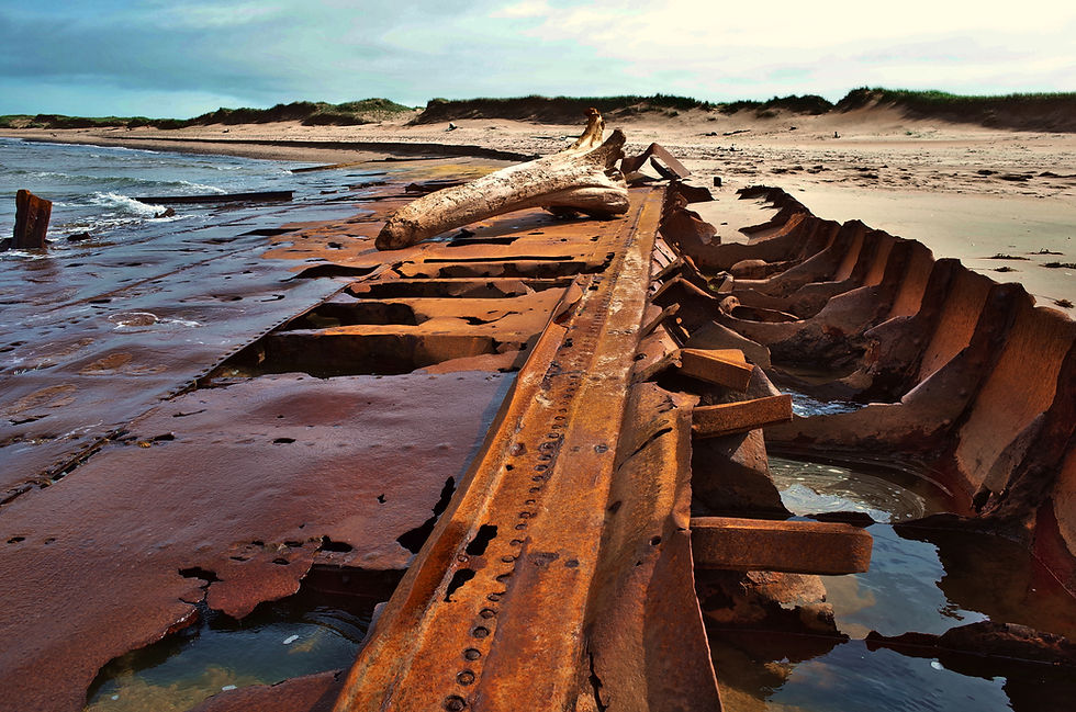 Une épave aux Îles de la Madeleine
