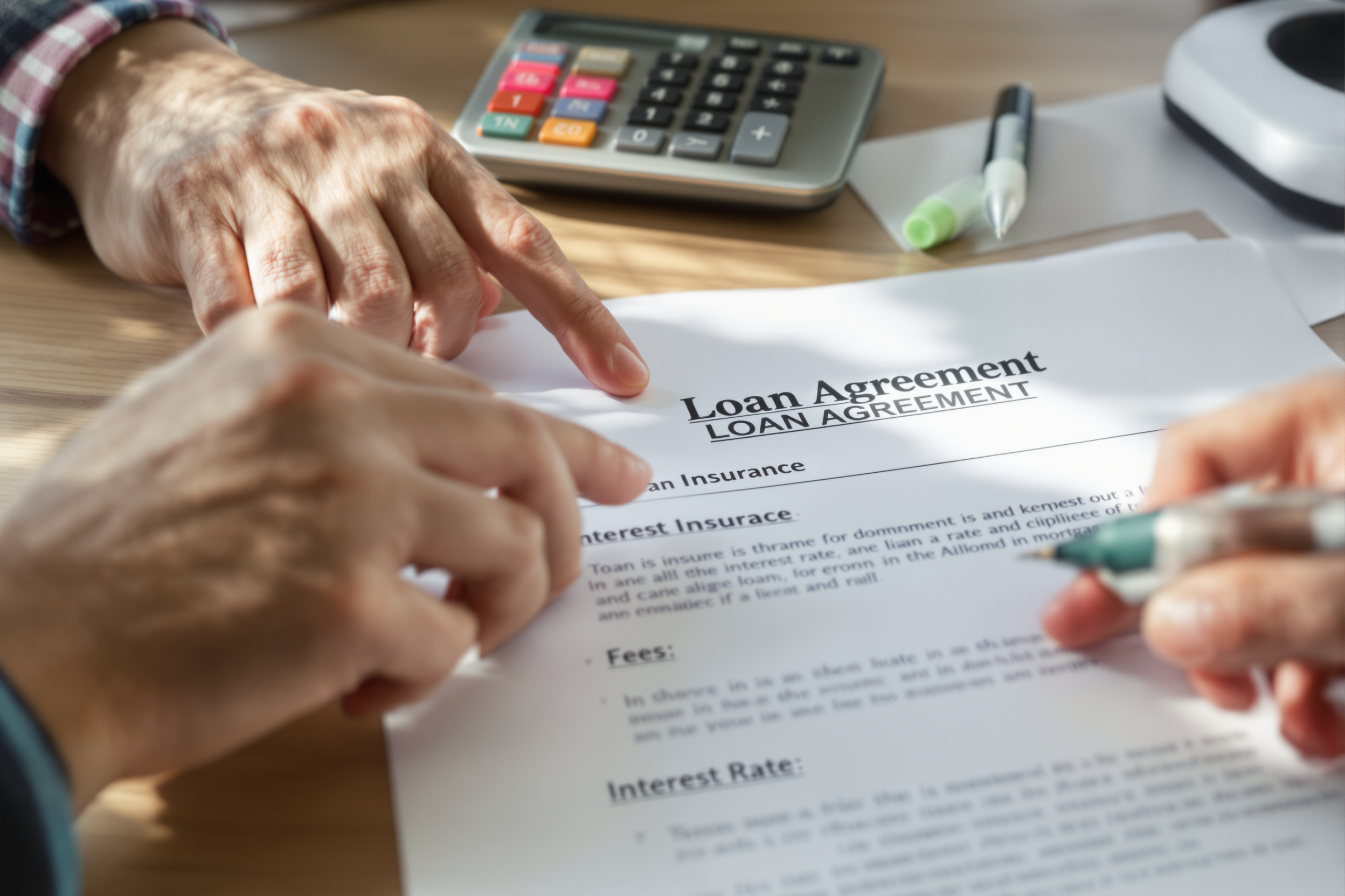 Un courtier présentant plusieurs offres de prêt à des clients