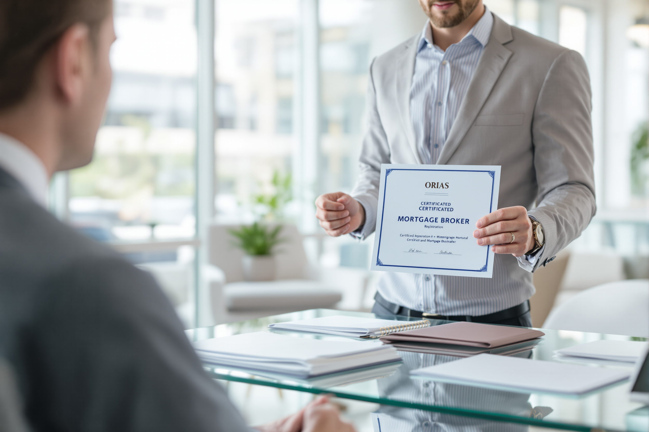 Courtier en prêt immobilier comparant plusieurs offres bancaires