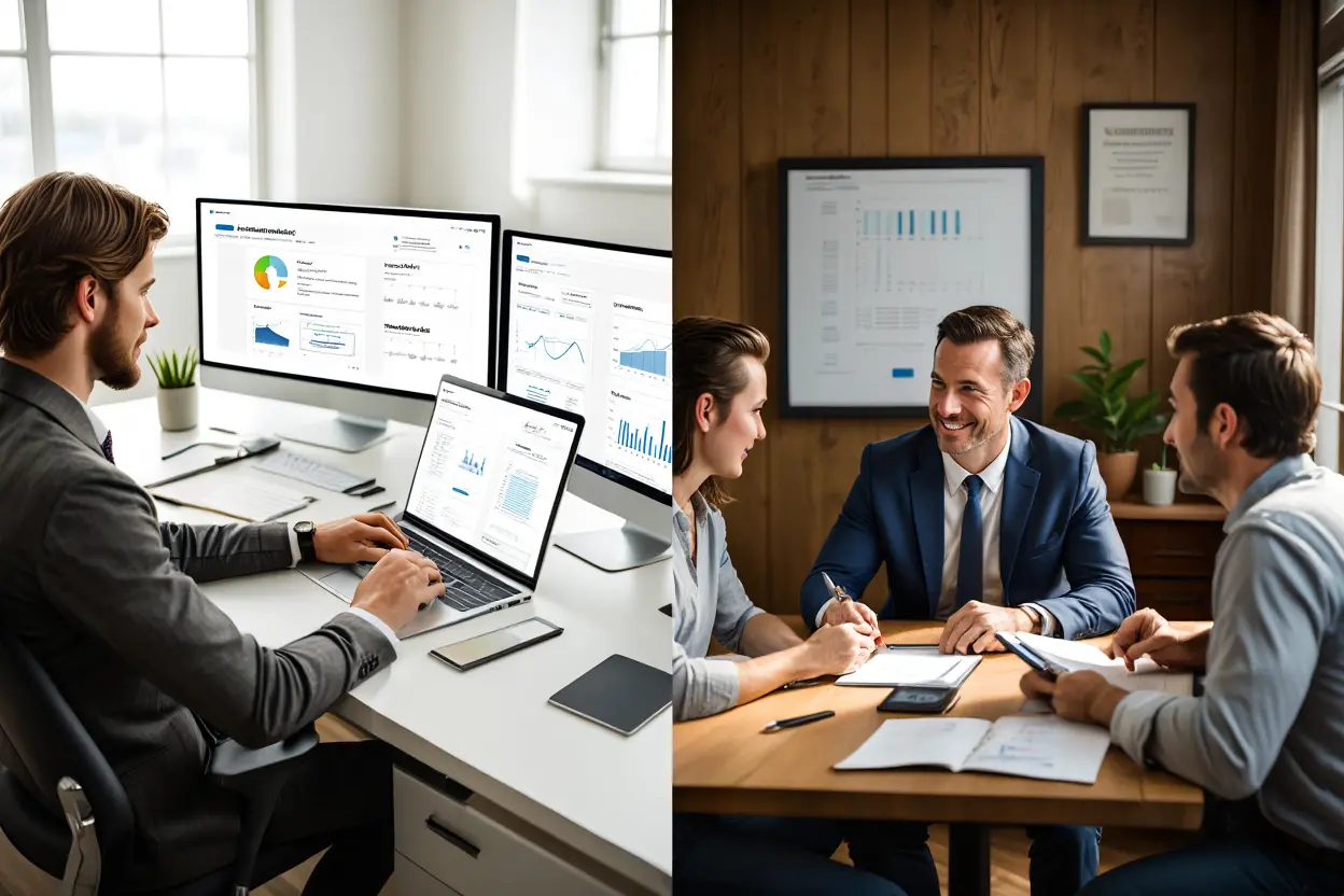 Comparaison courtier digital et agence locale