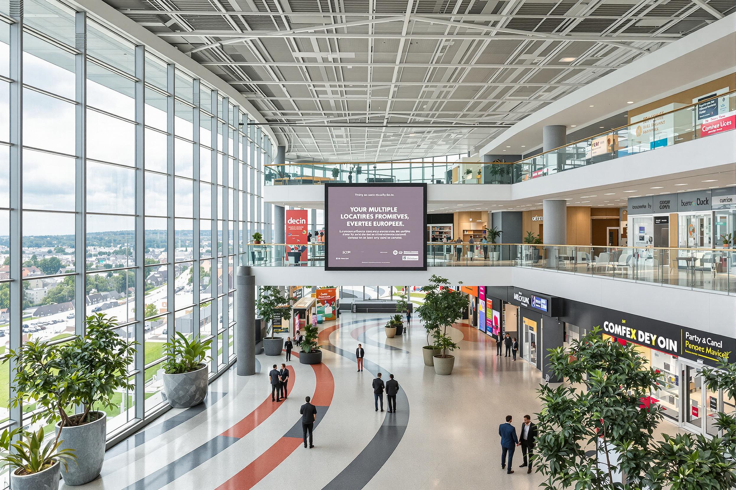 Bâtiment moderne mixte (tertiaire et commercial) illustrant la diversification des portefeuilles SCPI