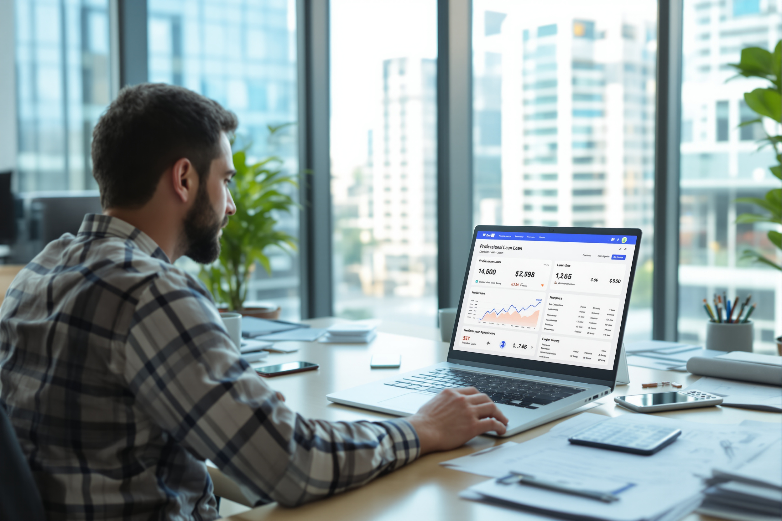 Documents de comparaison de prêts professionnels et simulations financières