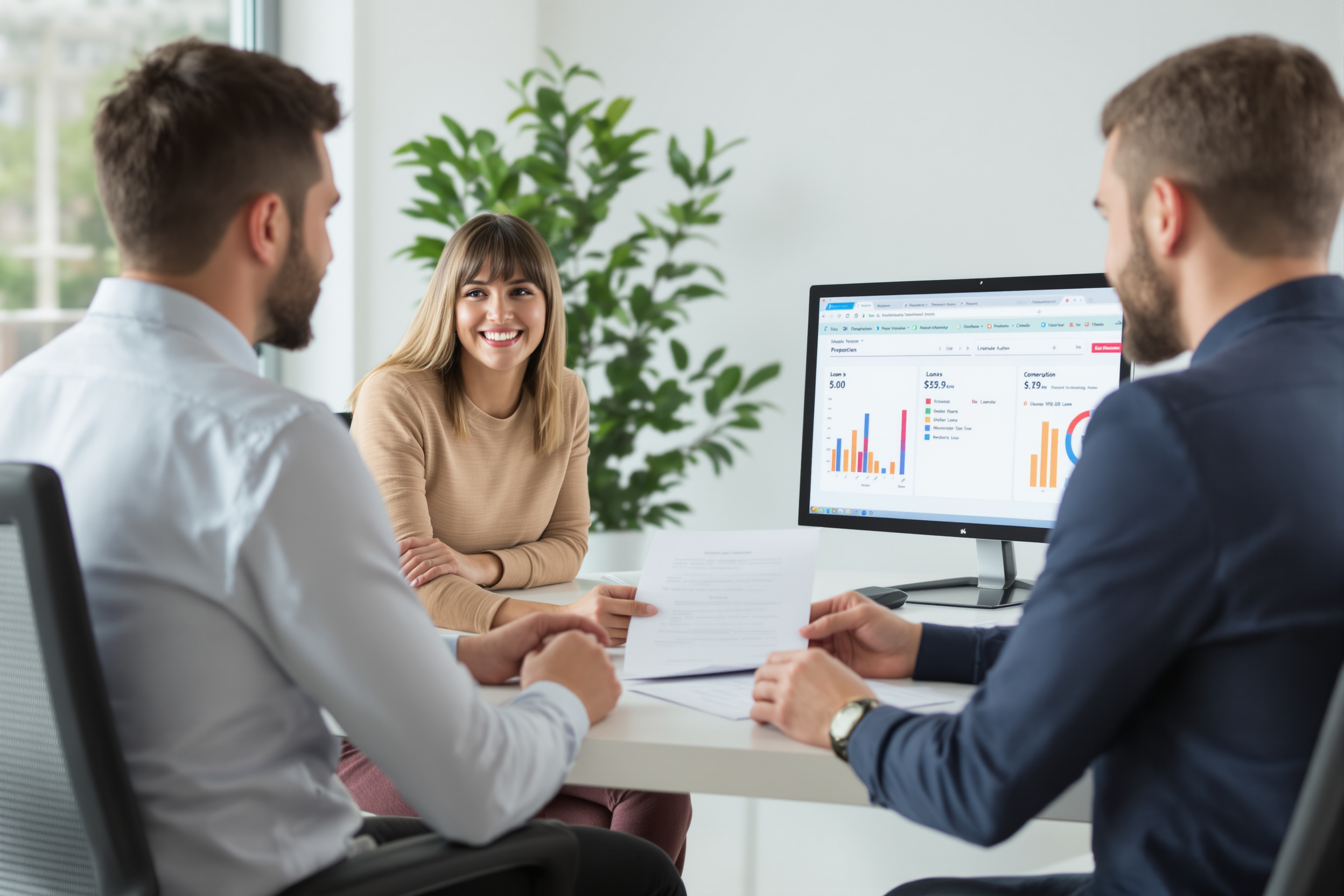 Couple comparant des offres de crédit en ligne