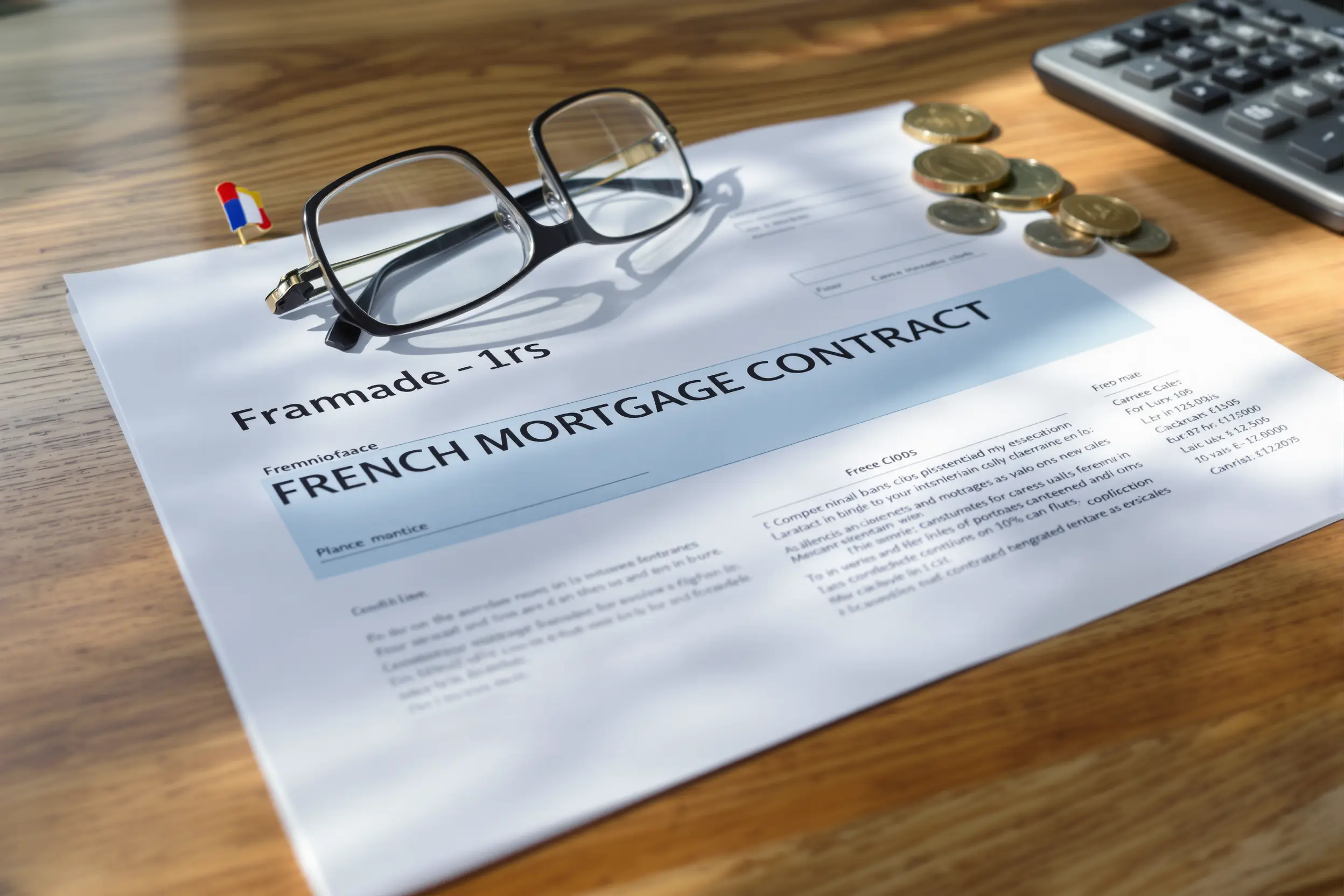 Un courtier immobilier calculant des frais de courtage