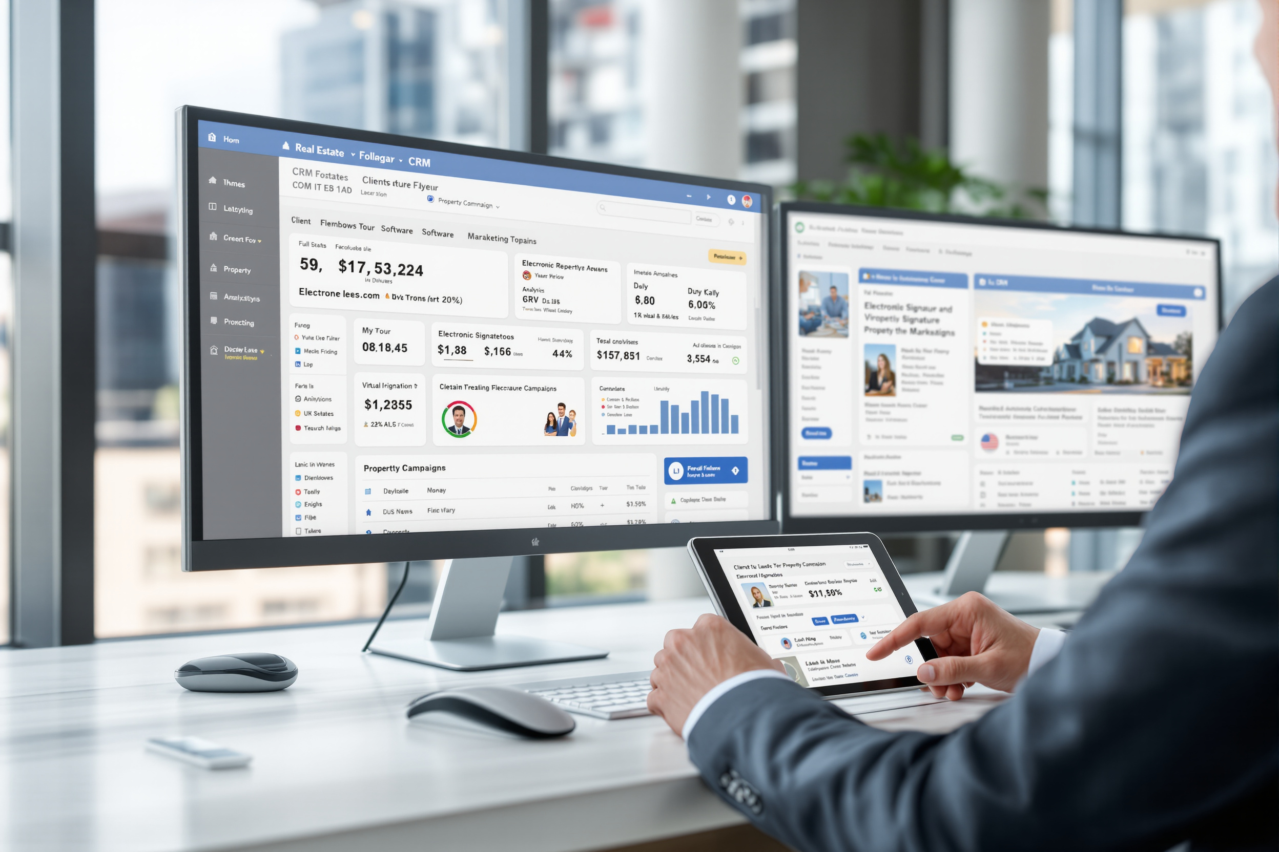 Agent immobilier utilisant des outils numériques modernes