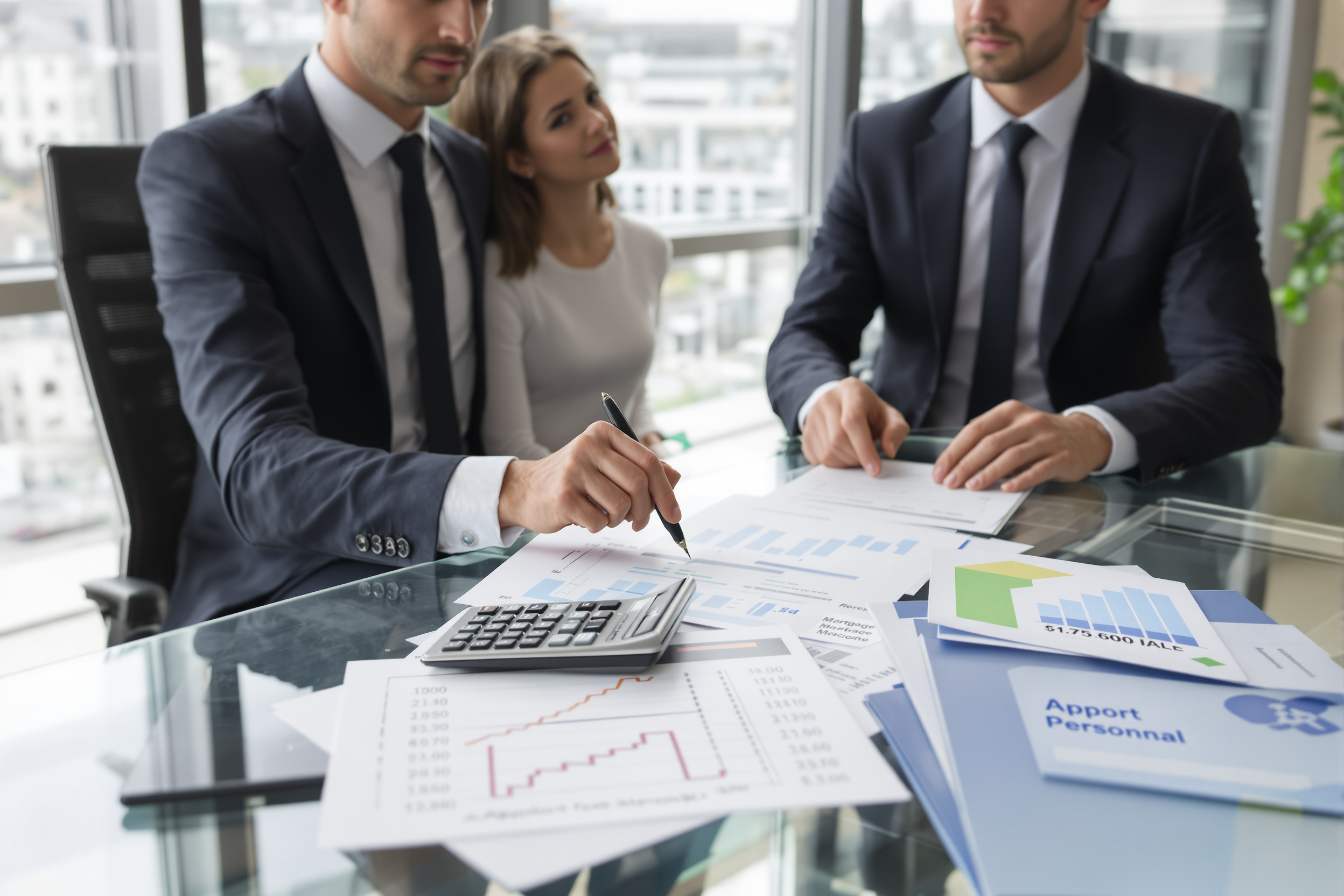 Conseiller analysant un dossier de prêt refusé