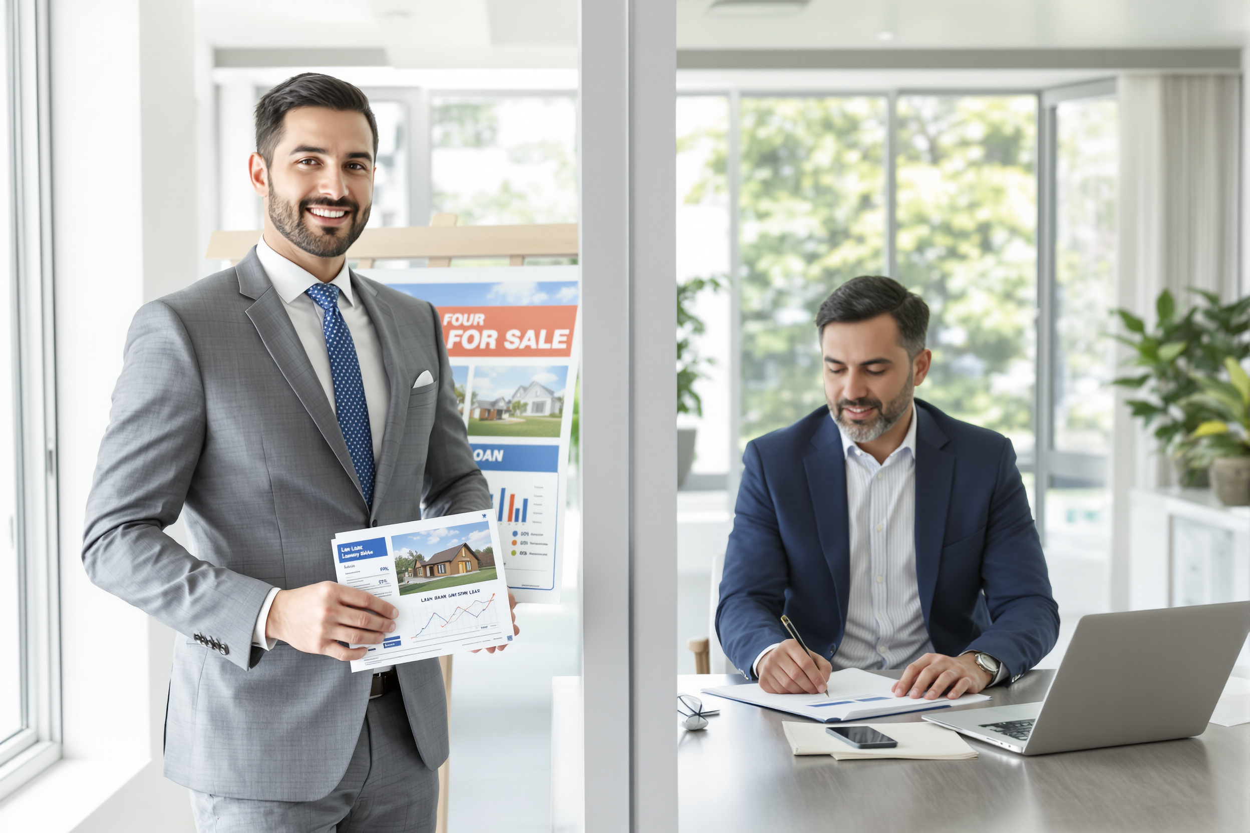 Distinction visuelle entre agent immobilier et courtier en crédit