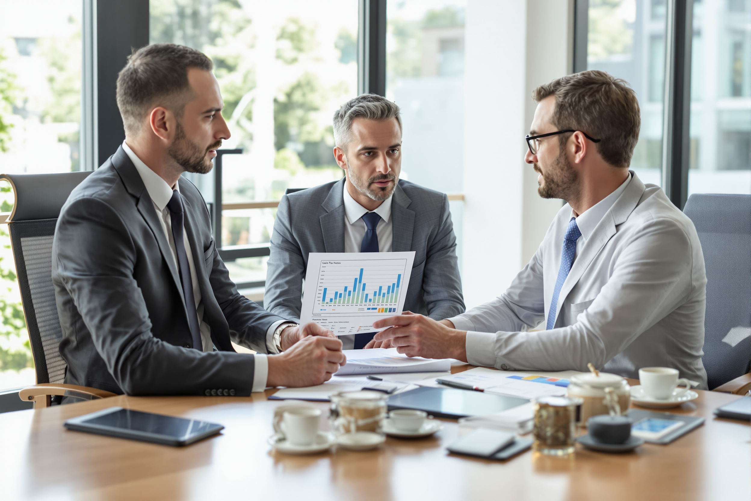 Conseiller financier analysant un dossier de crédit