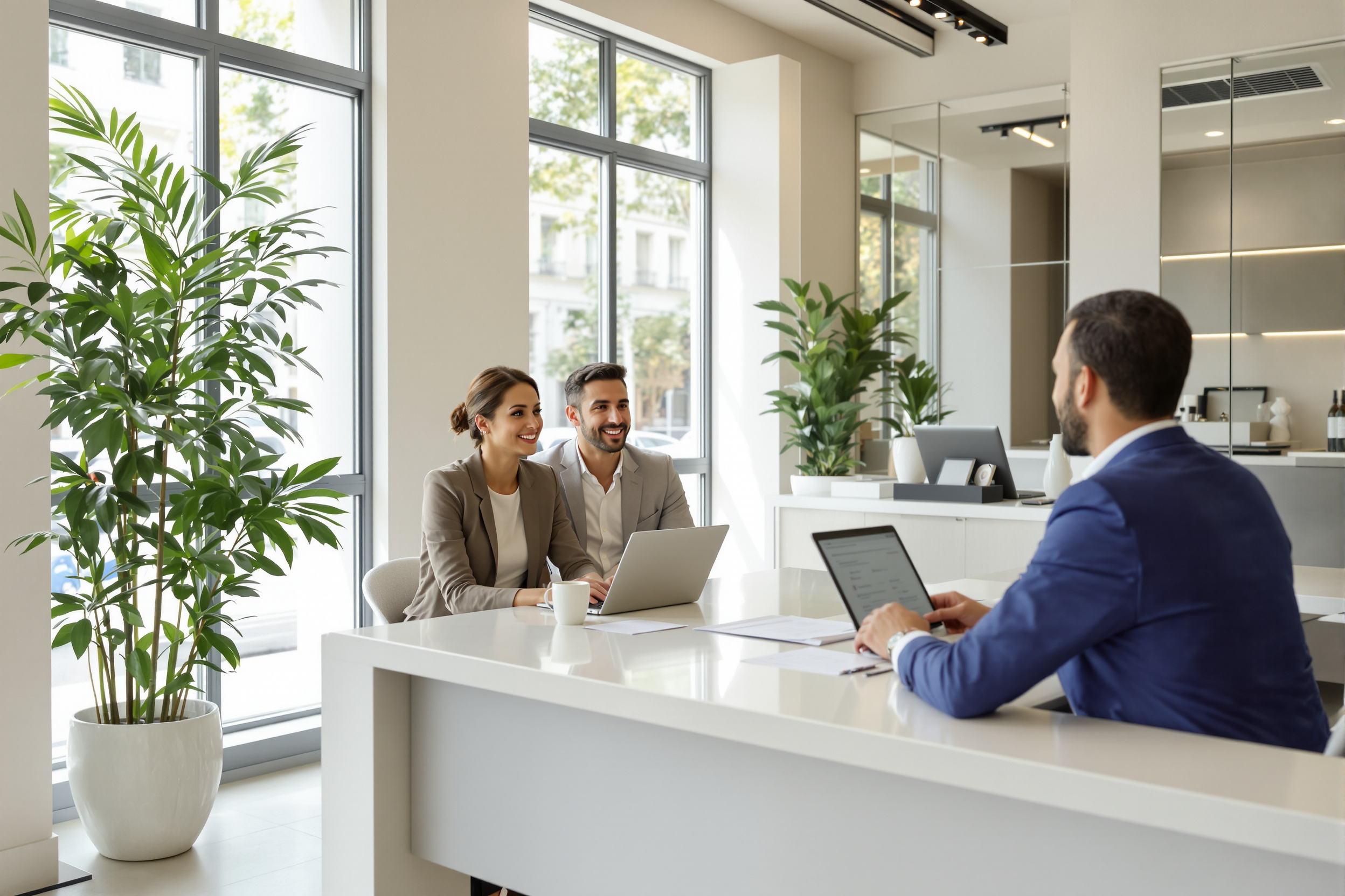 Comparaison d'offres de prêt immobilier sur un bureau