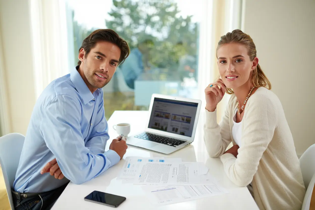 Bureau de notaire avec documents et calendrier