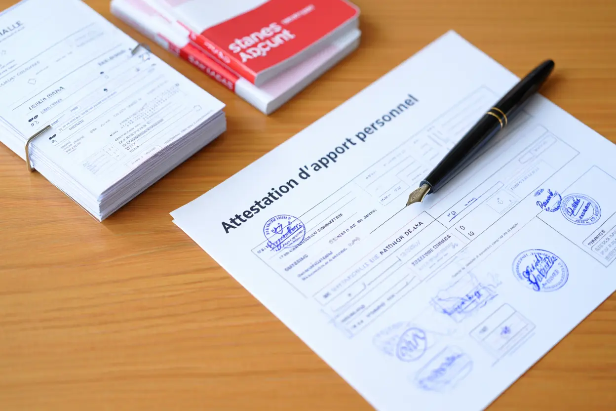 Documents notariaux pour justificatif d'apport personnel