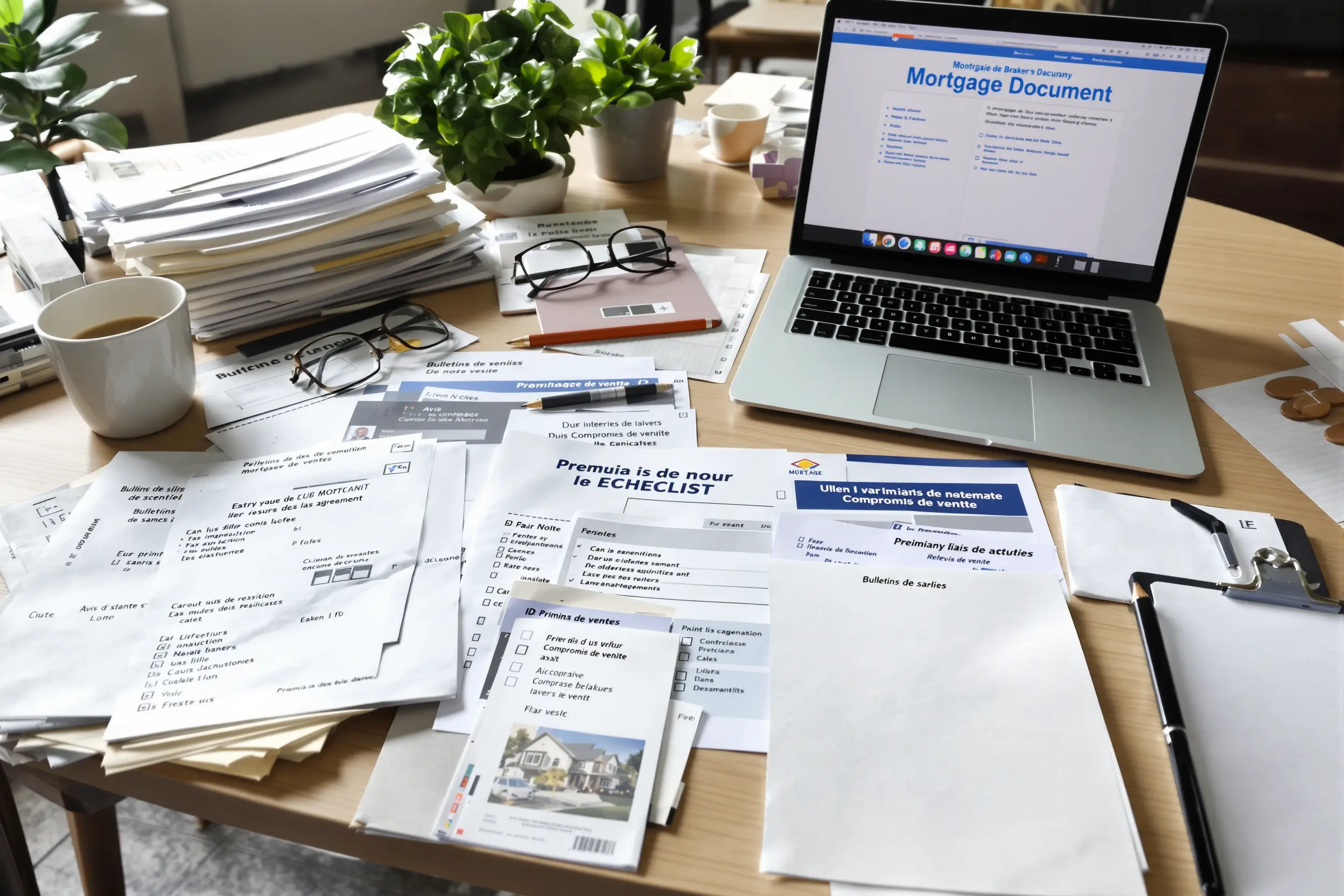 Consultation entre un courtier immobilier et un couple