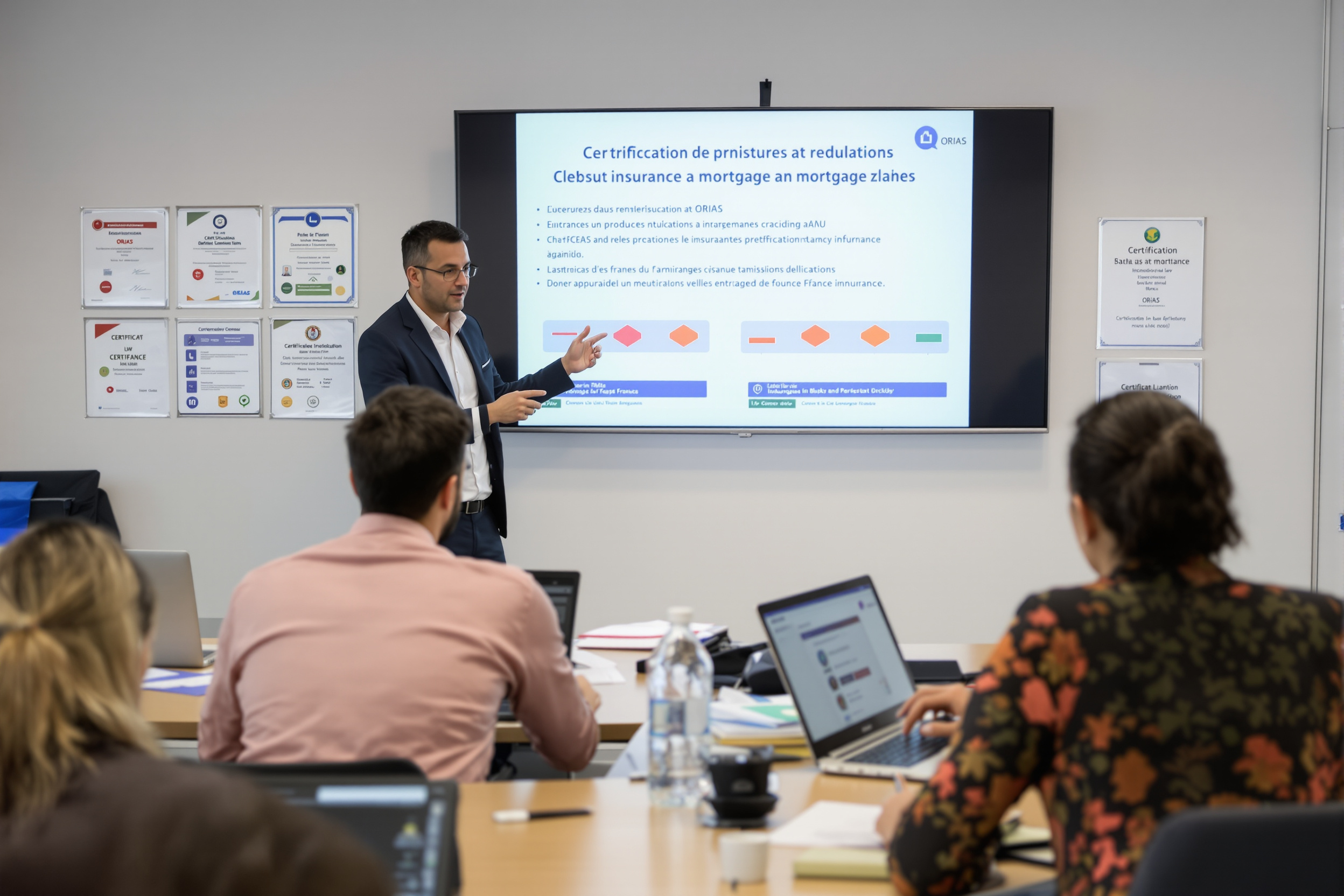 Courtier au travail dans un environnement professionnel exigeant