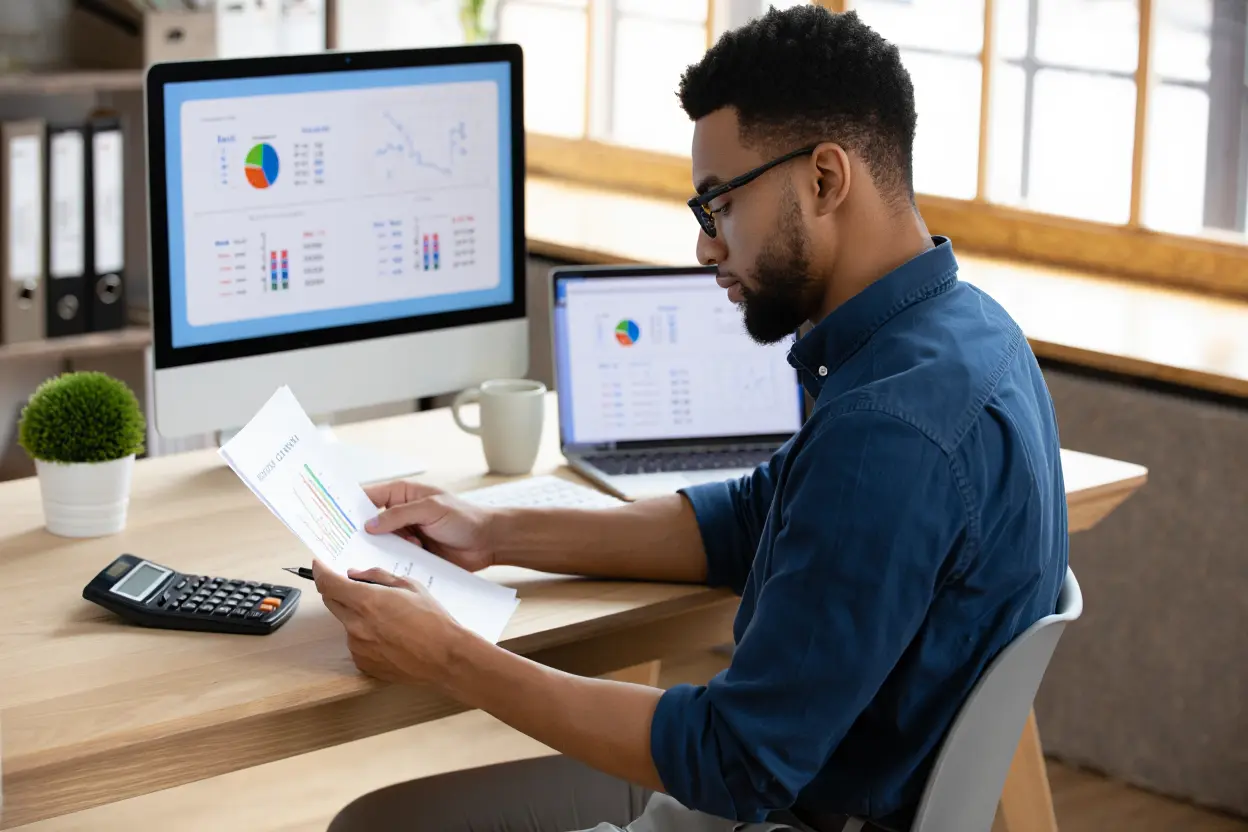 Bureau de conseiller bancaire présentant documents de prêt immobilier