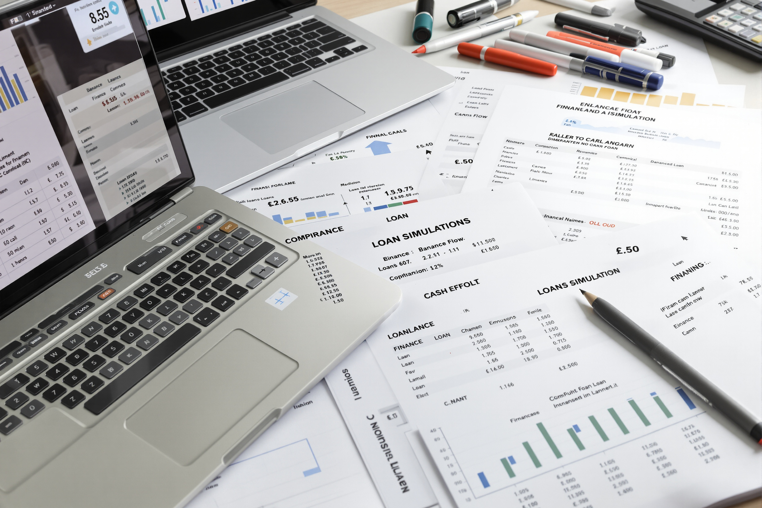 Entrepreneur consultant une plateforme de prêt professionnel en ligne