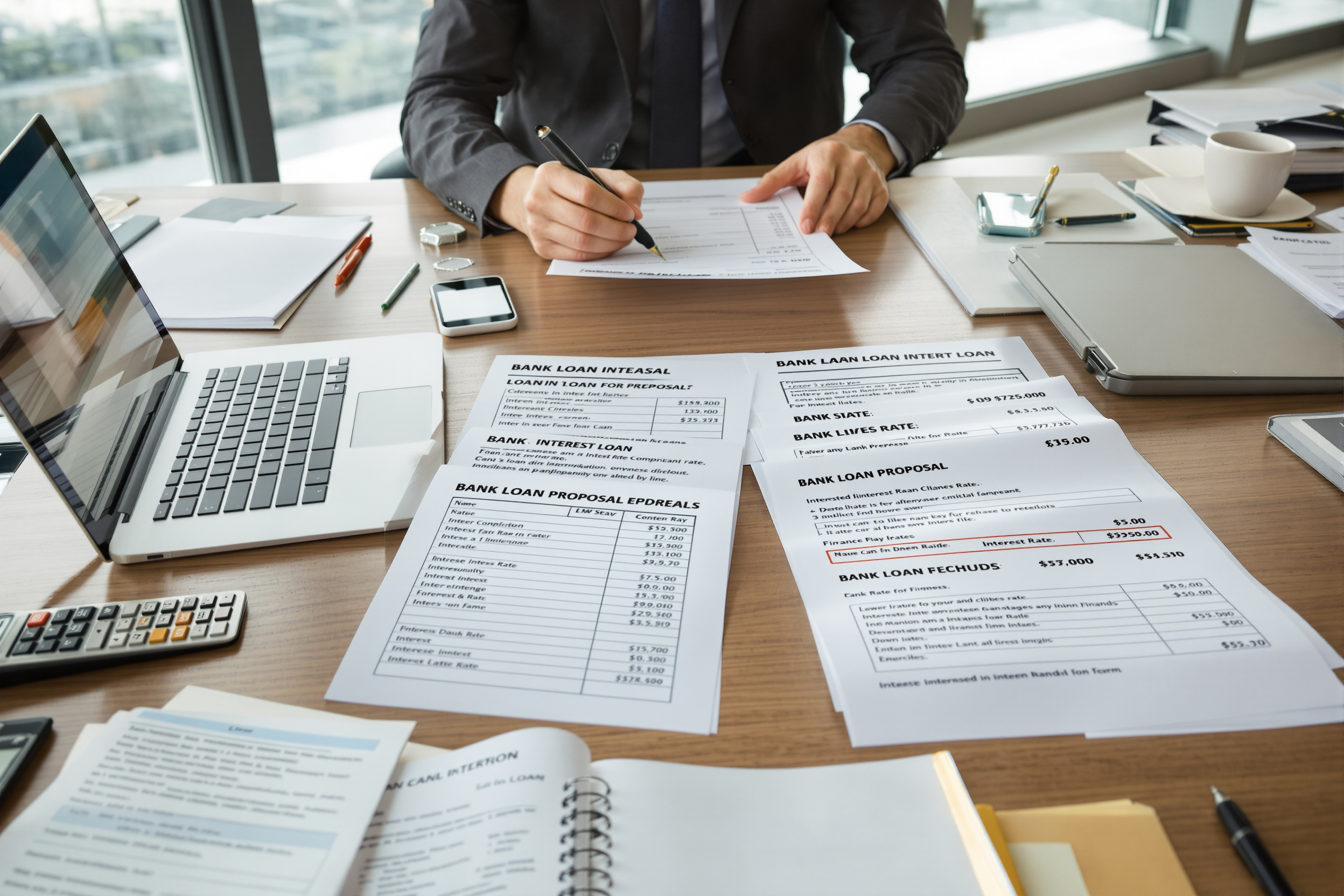 Couple préparant un dossier de prêt immobilier complet