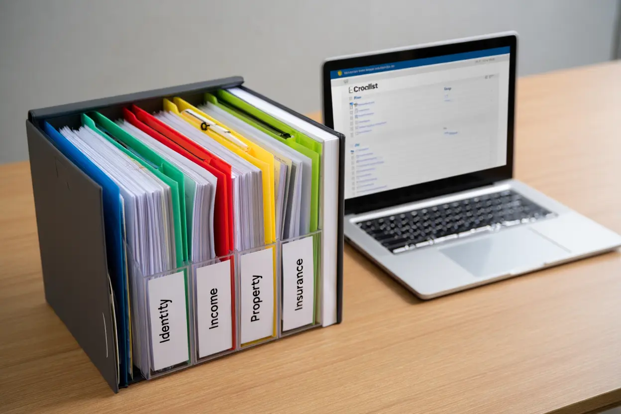 Modèle de dossier de prêt immobilier organisé