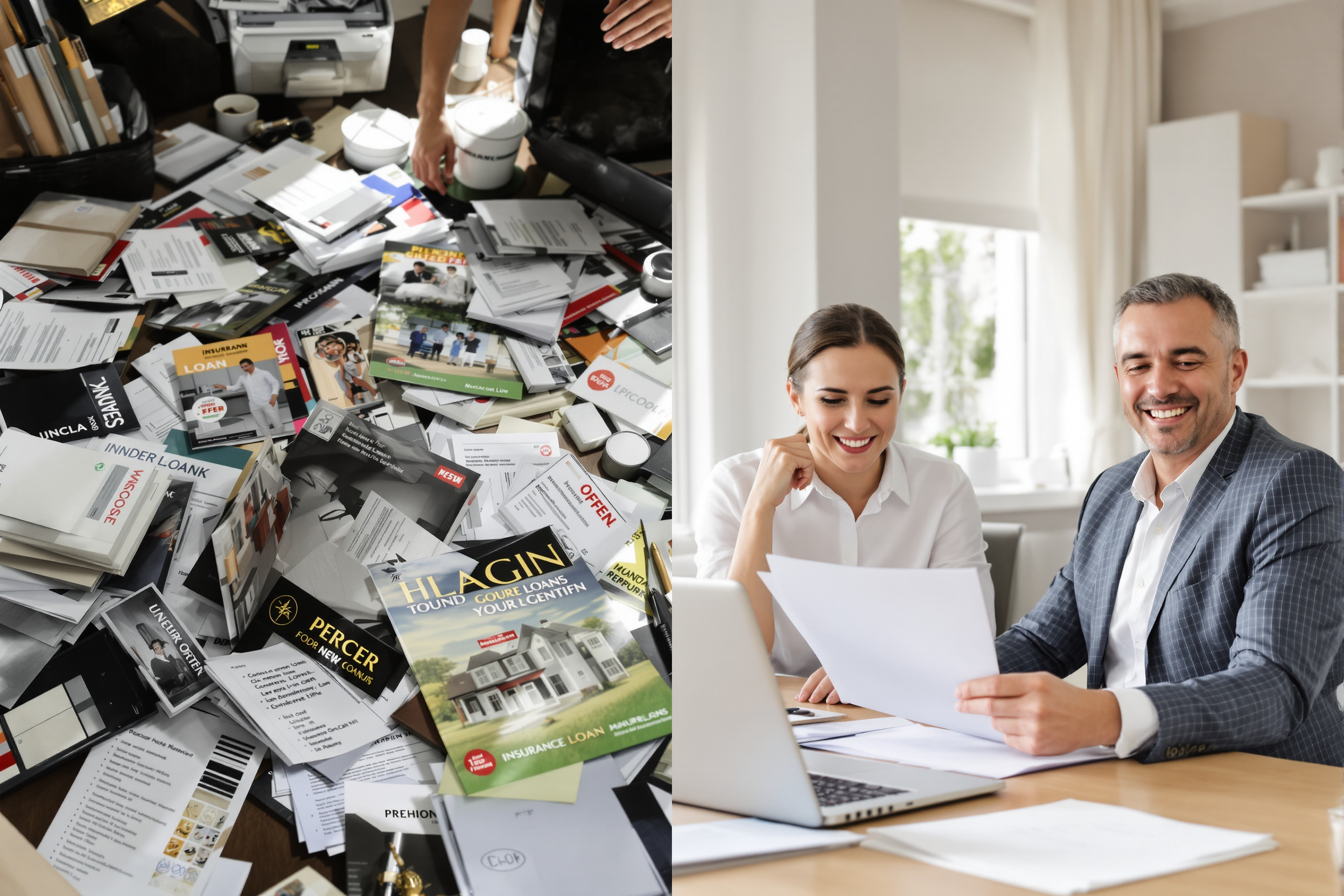 Documents officiels de courtage immobilier et mandat transparent