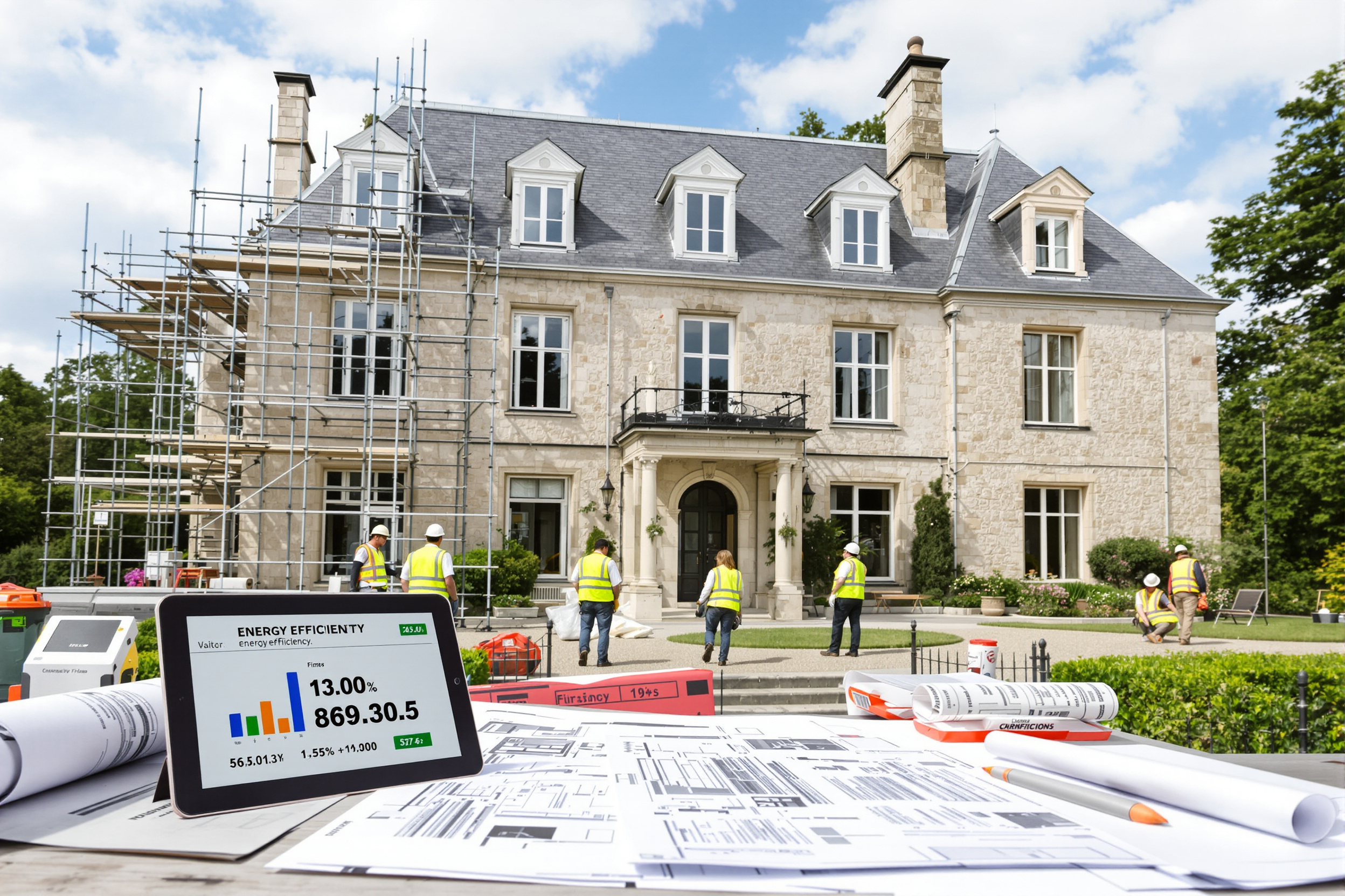 Maison ancienne en cours de rénovation énergétique