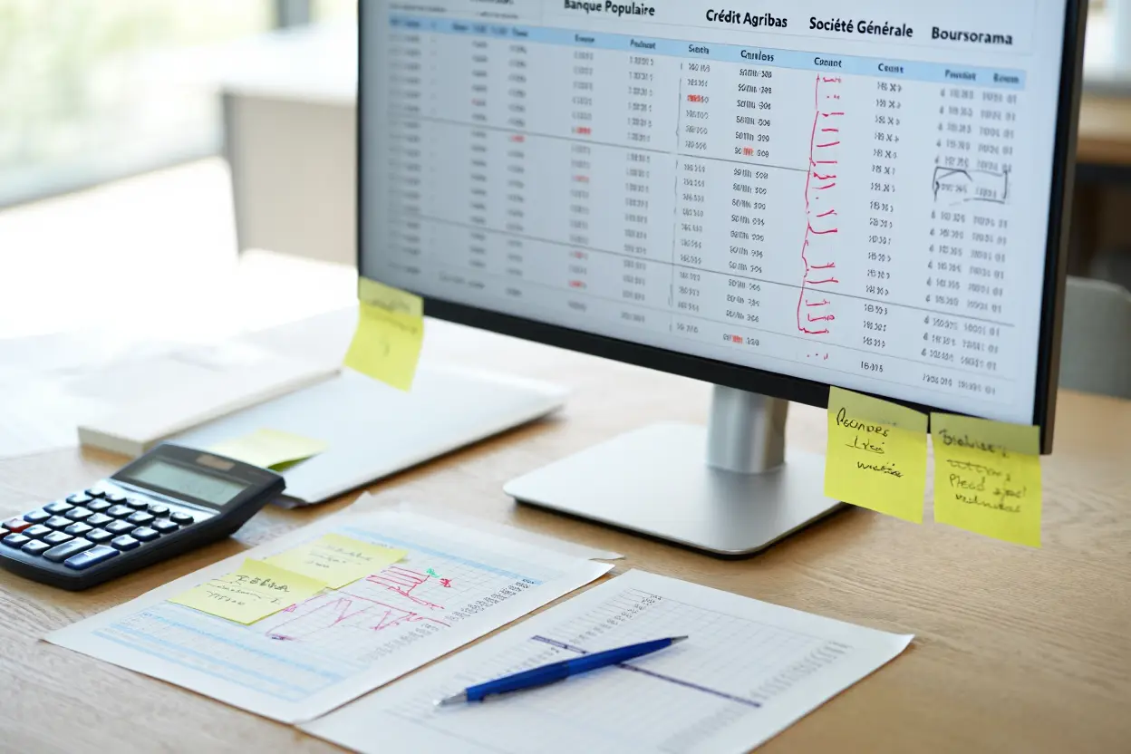 Courtier immobilier analysant offres de prêt et commissions