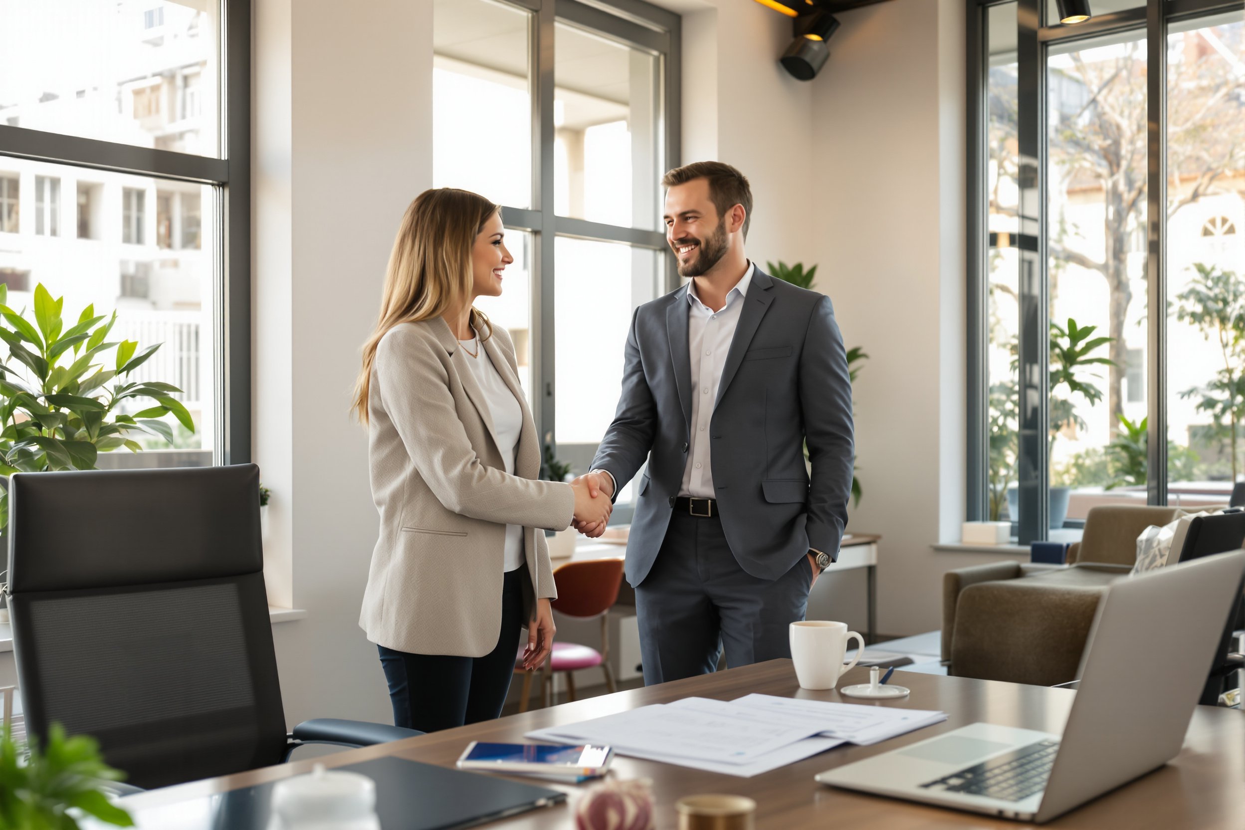 Rencontre entre courtier immobilier et emprunteurs